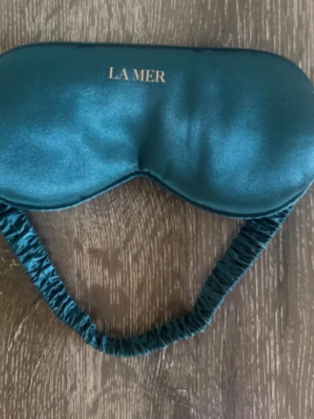 La Mer Sleeping Satin Silk/Velvet Eye Mask Turquoise Green NEW